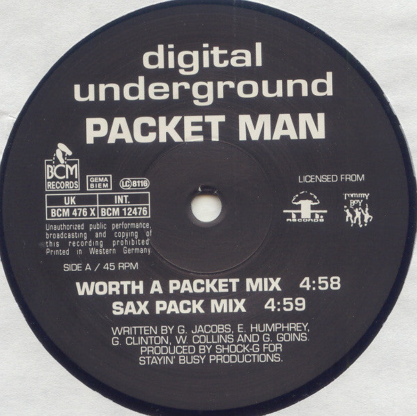 Digital Underground : Packet Man (The C.J. Mackintosh Remixes) (12")