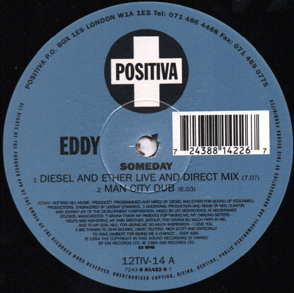 Eddy : Someday (12", Single)