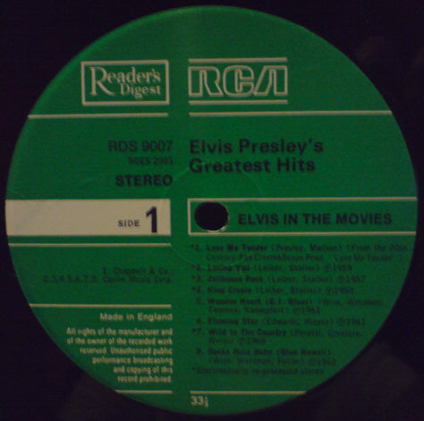 Elvis Presley : Elvis In The Movies (LP, Comp)