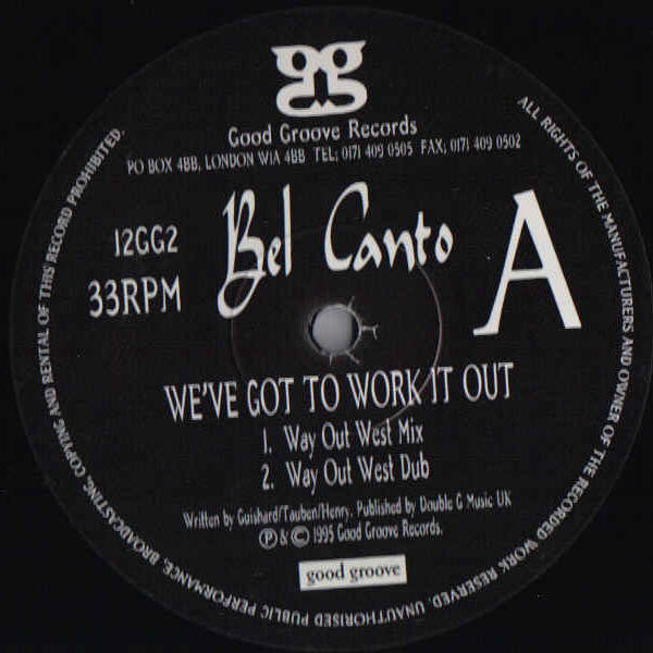 Bel Canto (2) : We've Got To Work It Out (12")