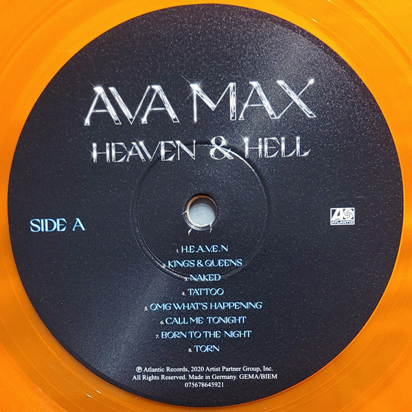Ava Max : Heaven & Hell (LP, Album, Ltd, Ora)