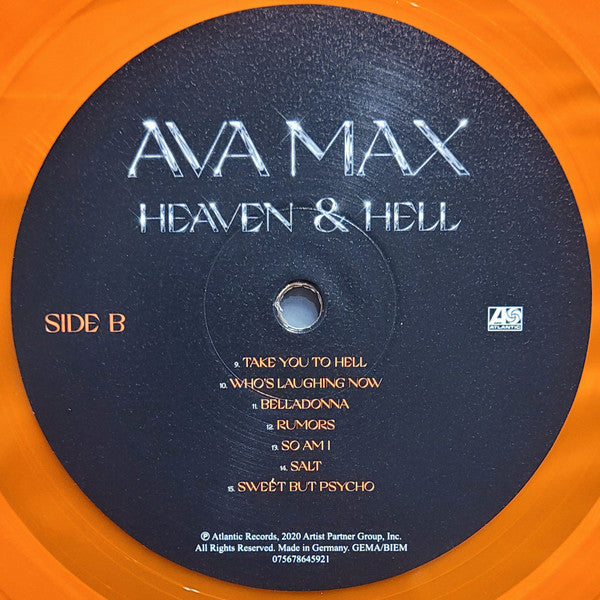 Ava Max : Heaven & Hell (LP, Album, Ltd, Ora)