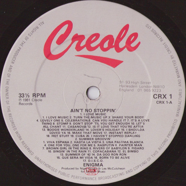 Enigma (2) : Ain't No Stoppin' (LP)