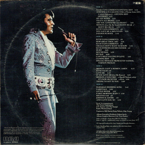 Elvis Presley : Elvis In Concert (2xLP, Album)