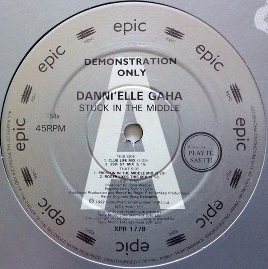 Danni'elle Gaha : Stuck In The Middle (12", Promo)