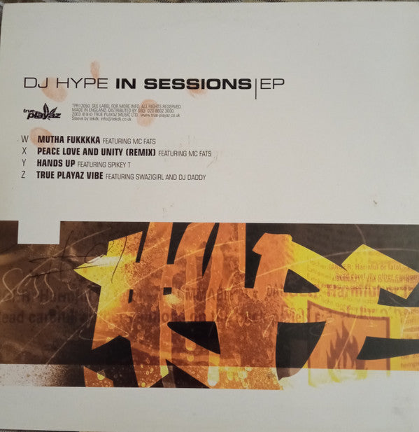 DJ Hype : In Sessions EP (2x12", EP)