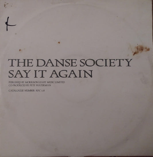 The Danse Society : Say It Again (12", Advance)