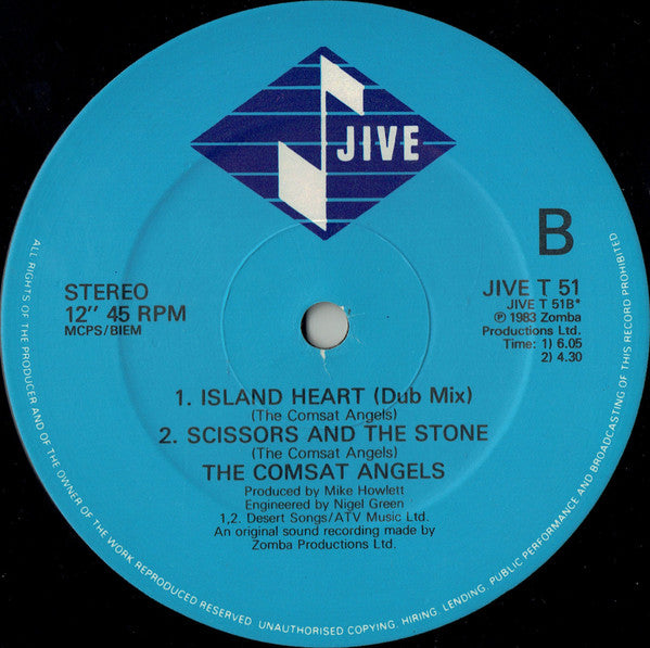 The Comsat Angels : Island Heart (12", Single)