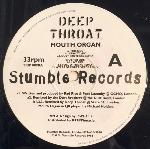 Deeper Throat : Mouth Organ (12")