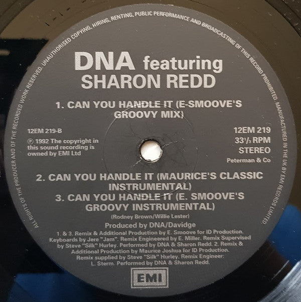 DNA Featuring Sharon Redd : Can You Handle It (12")