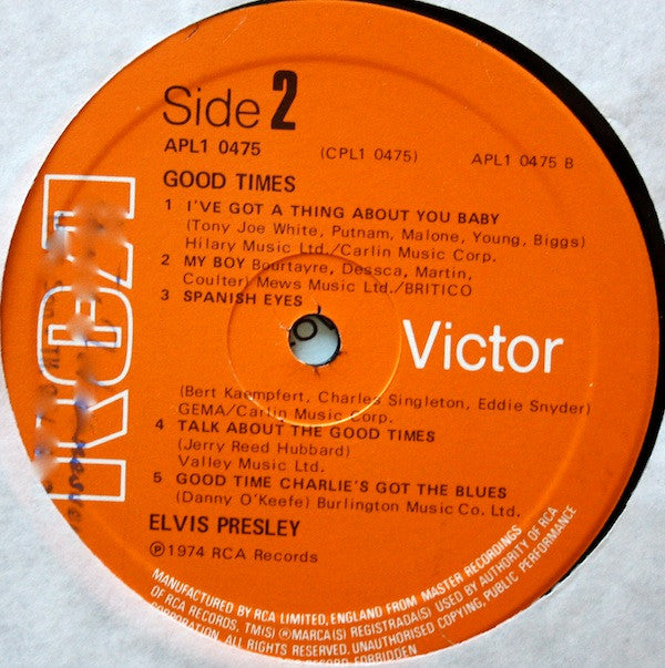 Elvis Presley : Good Times (LP, Album)