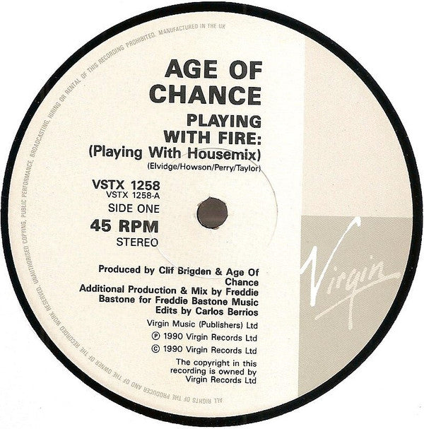 Age Of Chance : Playing With Fire (Remix) (12")