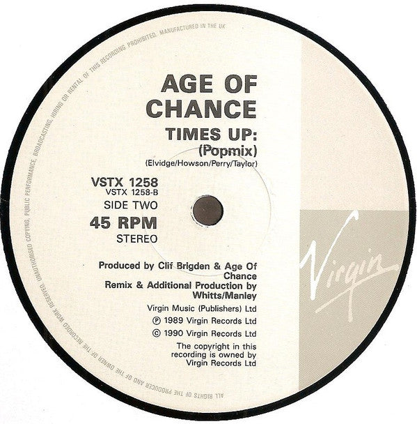 Age Of Chance : Playing With Fire (Remix) (12")