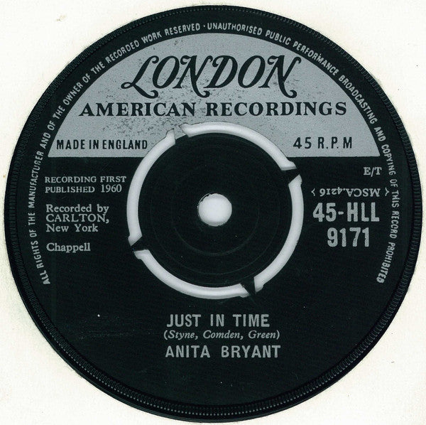 Anita Bryant : My Little Corner Of The World (7", Single)