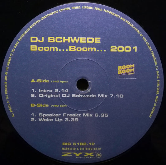 DJ Schwede : Boom...Boom... 2001 (12")