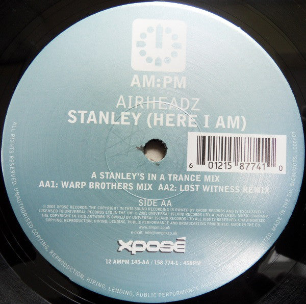 Airheadz : Stanley (Here I Am) (12")