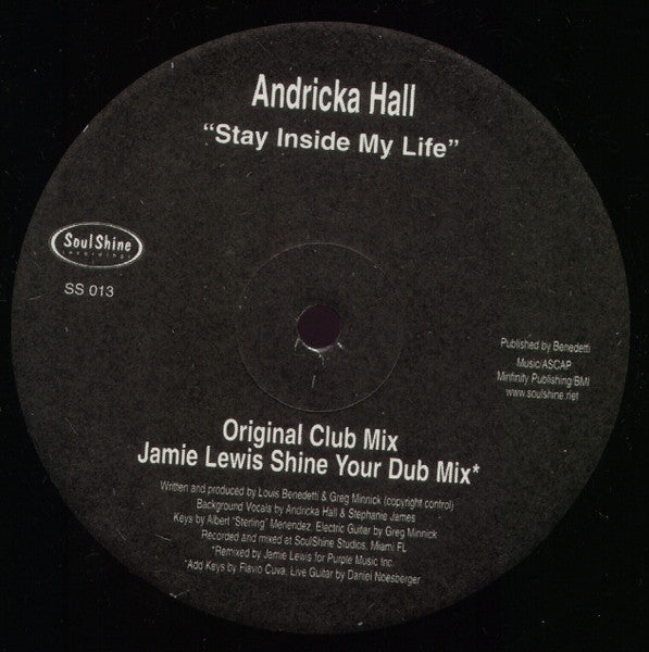 Andricka Hall : Stay Inside My Life (12")