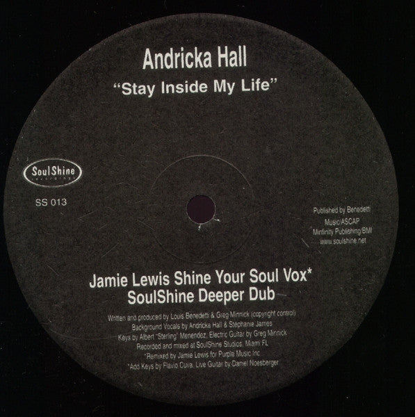 Andricka Hall : Stay Inside My Life (12")