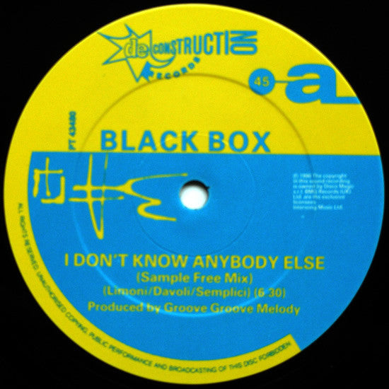 Black Box : I Don't Know Anybody Else (12")