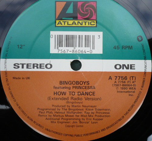 Bingoboys Featuring Princessa (2) : How To Dance (12")