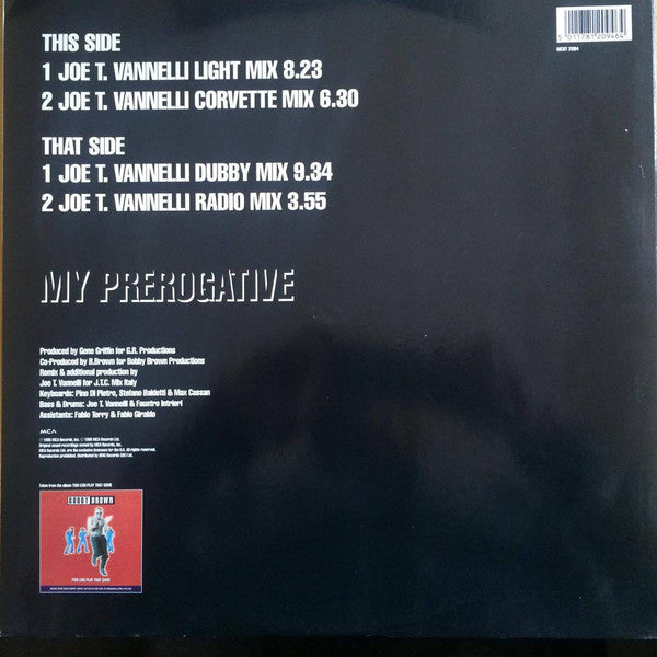 Bobby Brown : My Prerogative (The Joe T. Vannelli Mixes) (12")