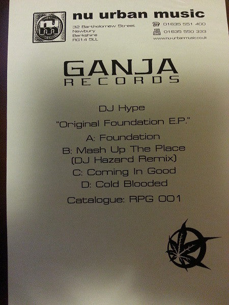 DJ Hype : Original Foundation EP (2x12", EP, W/Lbl)