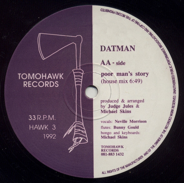 Dattman : Poor Man's Story (12")