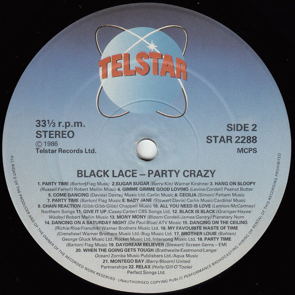 Black Lace : Party Crazy (30 Great Party Icebreakers) (LP, Album)