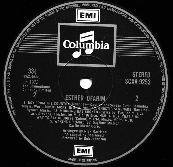 Esther Ofarim : Esther Ofarim (LP, Album, Gat)