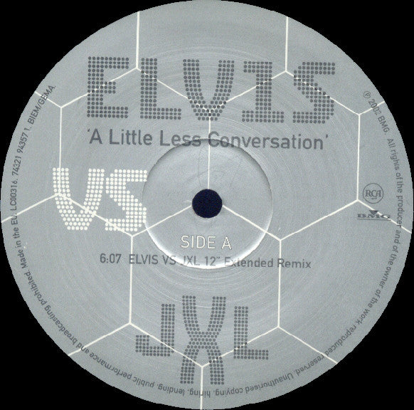 Elvis Presley Vs Junkie XL : A Little Less Conversation (12", Maxi)