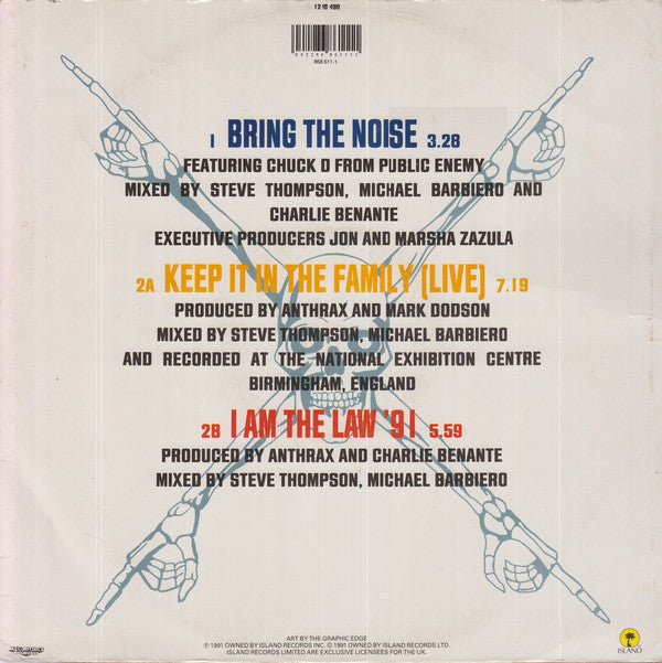 Anthrax : Bring The Noise (12", Single)
