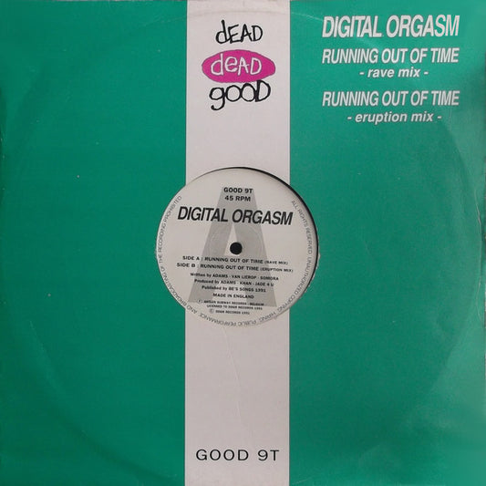 Digital Orgasm : Running Out Of Time (12", Die)