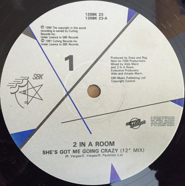 2 In A Room : She's Got Me Going Crazy (12")
