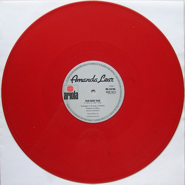 Amanda Lear : Run Baby Run (12", Single, Ltd, Red)