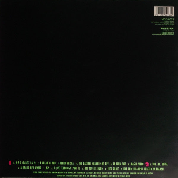 Adamski : Liveandirect (LP, Album)