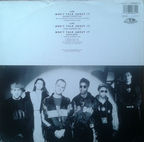 Beats International : Won't Talk About It (The Frankie Foncett & Chad Jackson Remixes) (12")