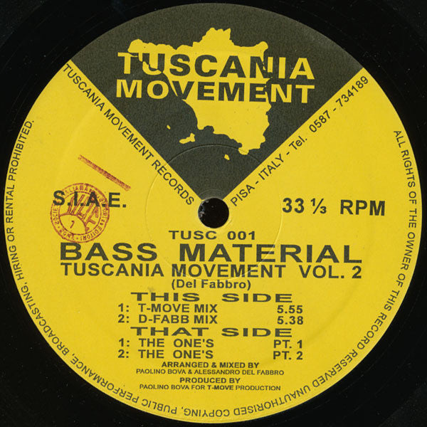 Bass Material : Tuscania Movement Volume 2 (12")