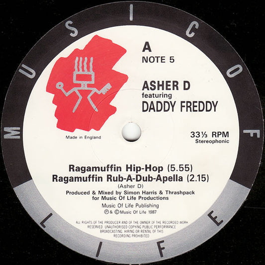 Asher D & Daddy Freddy : Ragamuffin Hip Hop (12")