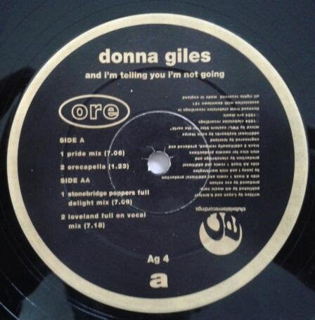 Donna Giles : And I'm Telling You I'm Not Going (12", Single)