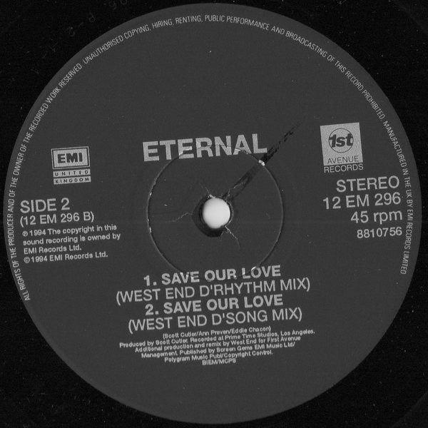 Eternal (2) : Save Our Love (12", Single)