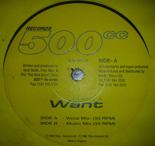 Class A (5) : Want (10")