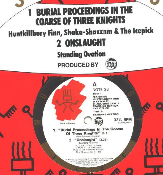 The 3 Knights / Standing Ovation : Burial Proceedings In The Coarse Of Three Knights / Onslaught (12")