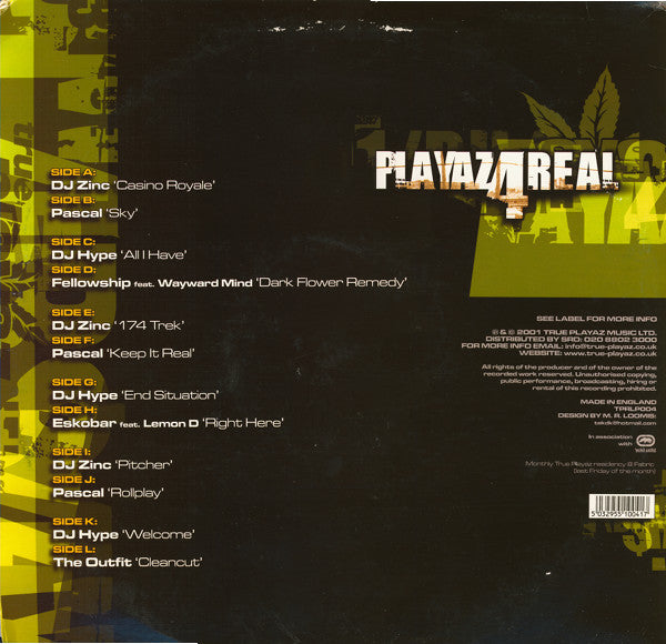 DJ Hype : Playaz4Real (6x12", Comp)
