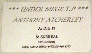 Anthony Atcherley : Dig It / Surreal (12", TP, W/Lbl)